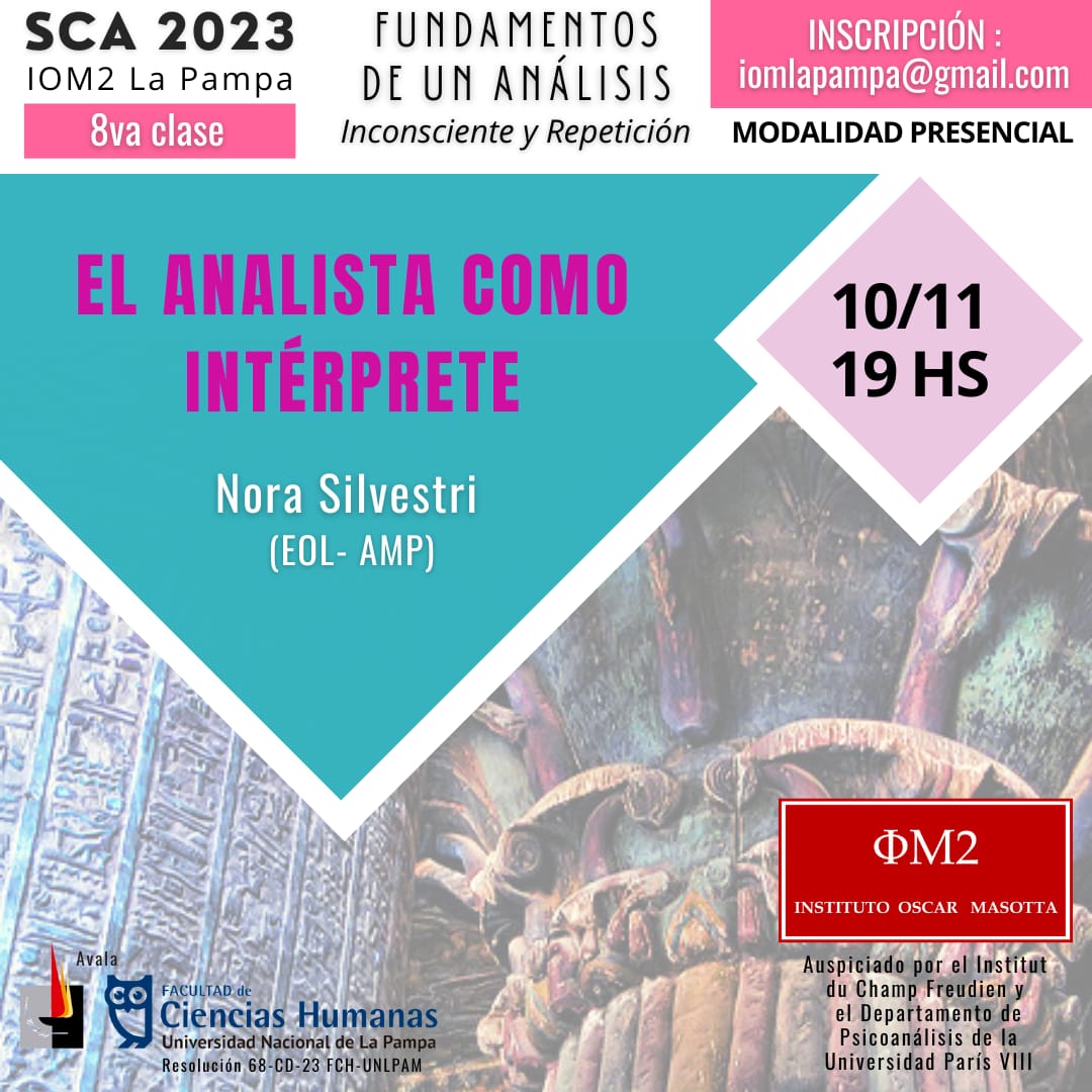Seminario Clínico Bianual 2023 - 2024 - Clase titulada “EL ANALISTA COMO INTÉRPRETE”